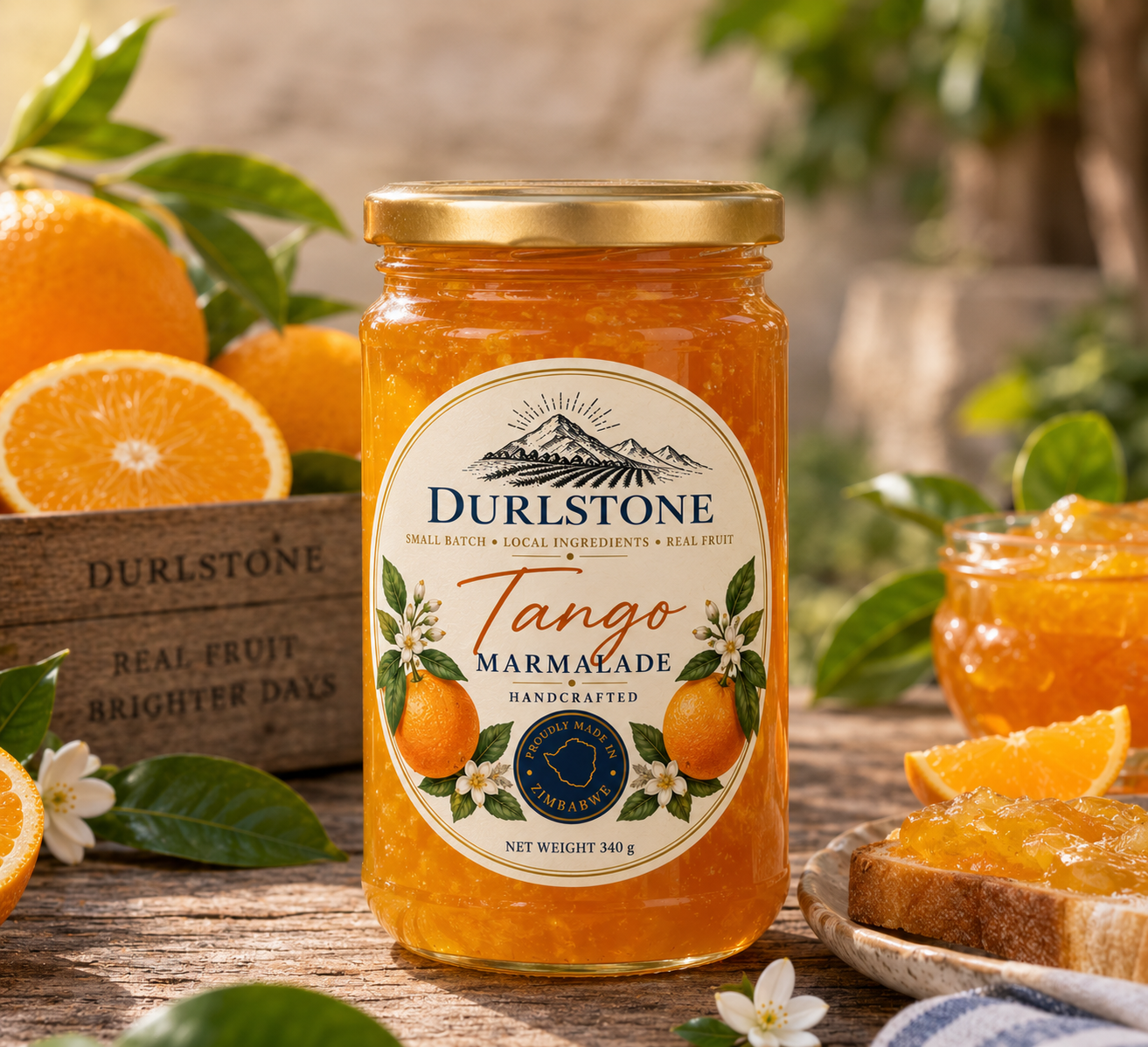 Jar of Durlstone Estate Tango naartjie marmalade